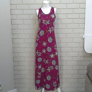 Lula Roe Purple Floral Tank Maxi Dress. Size Small NWOT